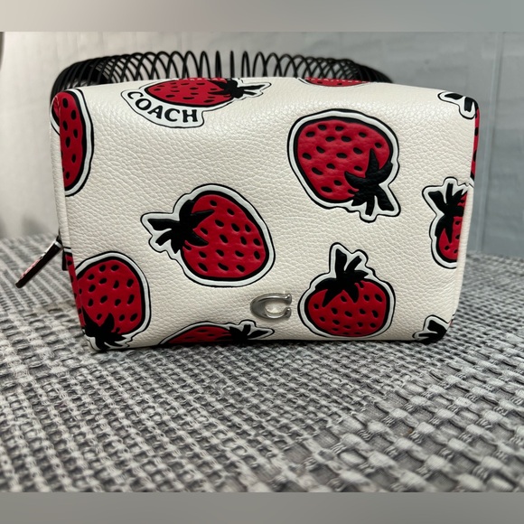 COACH Strawberry Essential Cosmetic Bag - Picture 1 of 9